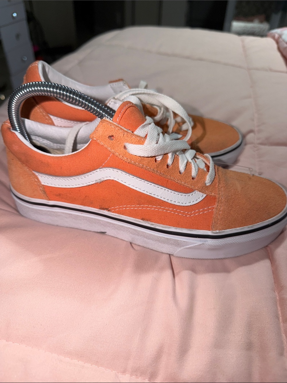 Vans Old Skool Sneakers in Peach with White Stripe - Picture 4 of 13